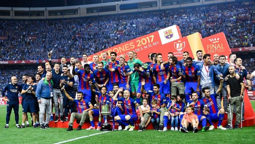 Với năm thứ ba liên tiếp đăng quang, Barca đã có chức vô địch Cúp Nhà vua