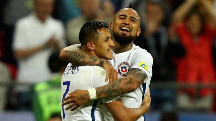 Alexis và Vidal, hai trụ cột của Chile