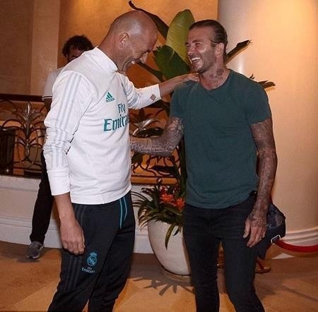 Beckham vui mừng hội ngộ Zidane