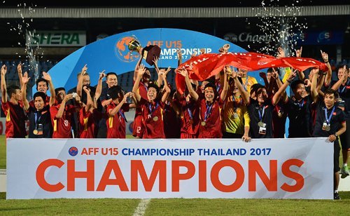U15 Việt Nam giành chức vô địch với thành tích toàn thắng.