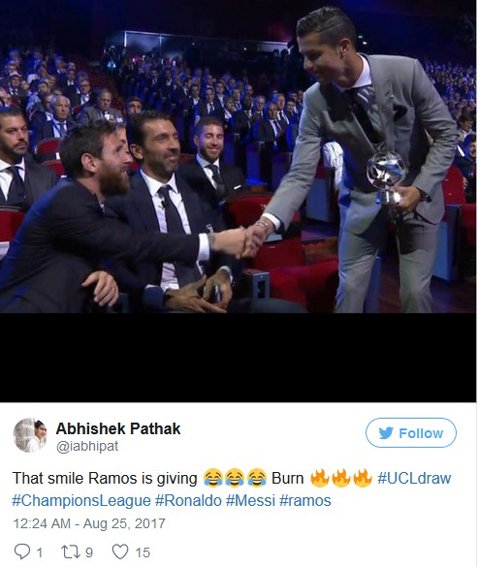 Fan Real thích thú với nụ cười của Ramos