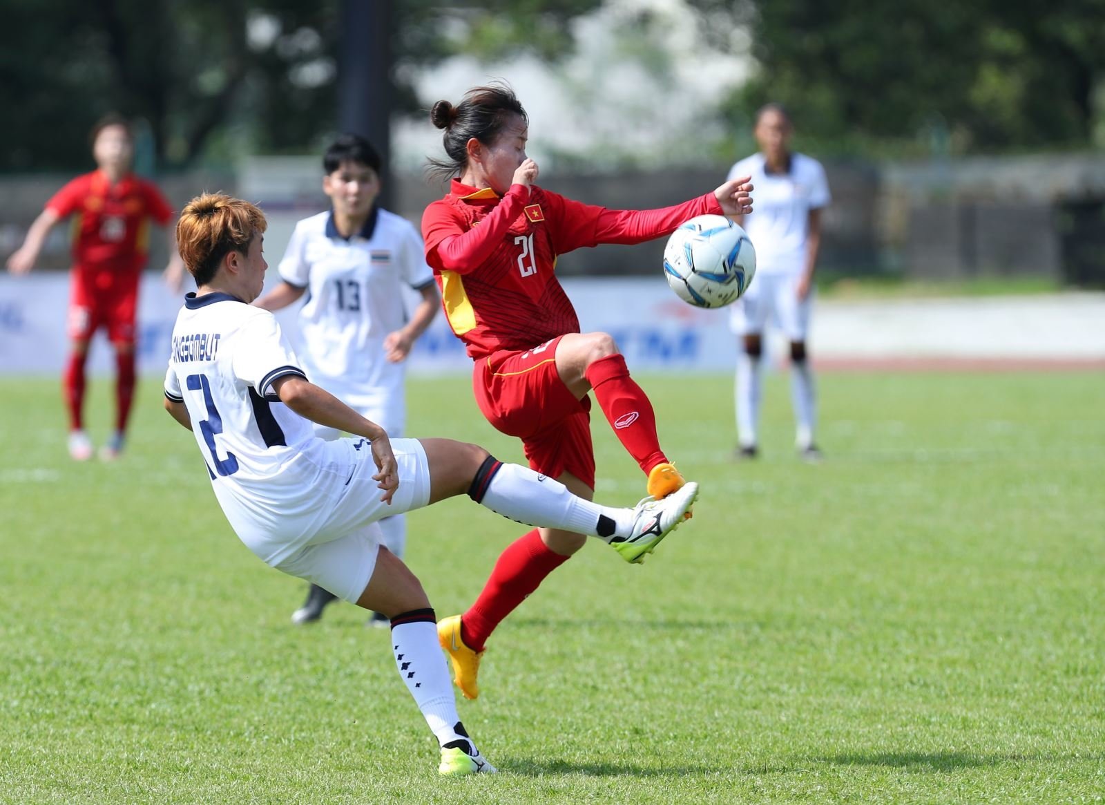 Tuyển nữ Việt Nam sẽ đối đầu chủ nhà Malaysia ở lượt trận cuối. ảnh Quốc Khánh