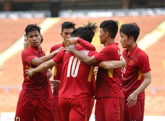 U22 Việt Nam giải tỏa áp lực ở cuối hiệp 1 với 1 bàn thắng