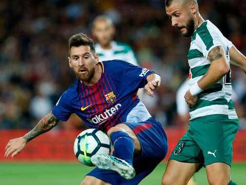 Messi đã lập cú poker trong trận Barca hủy diệt Elibar với tỷ số 6-1