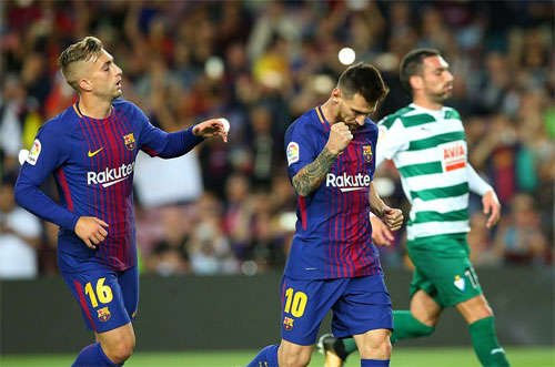 Messi đã có 11 bàn sau sáu trận đầu mùa.
