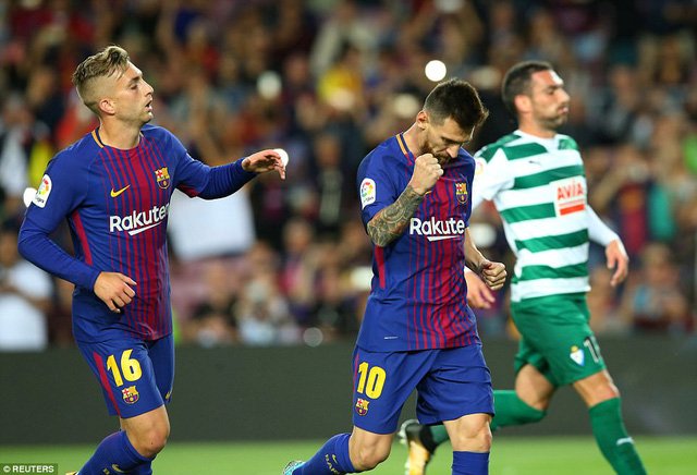 Messi ghi dấu ấn đậm nét với 4 bàn thắng vào lưới Eibar