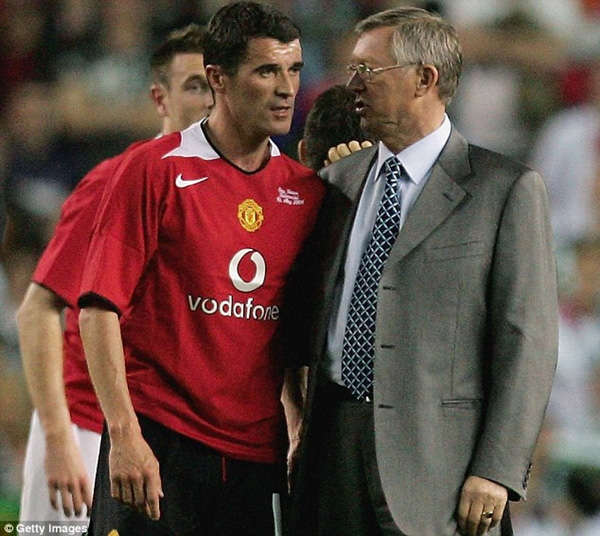 Roy Keane từng nhiều lần gây sự với HLV Alex Ferguson