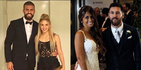 Lần gần nhất Pique và Shakira xuất hiện bên nhau là ở đám cưới của Messi hồi cuối tháng 6