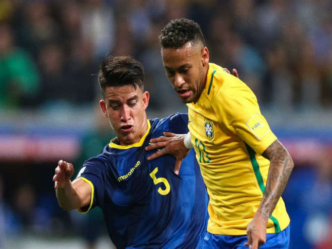 Neymar có một trận đấu khó khăn