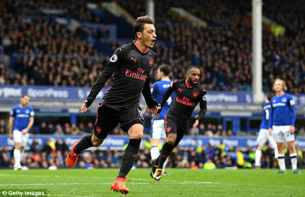 Mesut Ozil lập kỷ lục về kiến tạo tại Premier League