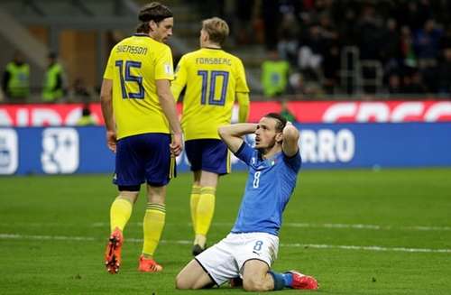 Italy không ghi được bàn nào vào lưới Thụy Điển trong ba giờ đồng hồ