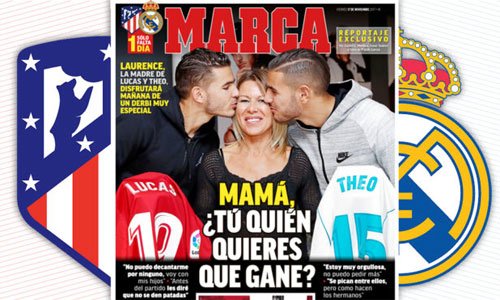 Anh em Lucas và Theo Hernandez cùng mẹ xuất hiện trên trang bìa tờ Marca.