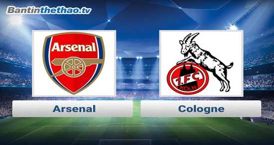 Link xem trực tiếp, link sopcast Arsenal vs Cologne đêm nay 24/11/2017 Europa League