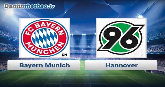 Link xem trực tiếp, link sopcast Bayern vs Hannover đêm nay 2/12/2017 vô địch Bundesliga