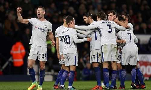 Chelsea thắng dễ West Brom, lên nhì bảng Ngoại hạng Anh