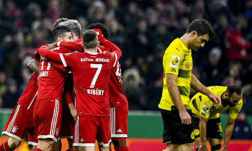 Bayern hạ gục Dortmund, giành vé vào tứ kết Cup quốc gia
