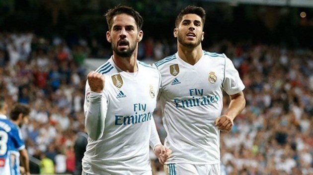  Isco và Asensio đang thi đấu thăng hoa trong màu áo Real.