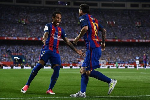 Neymar và Messi từng cùng nhau ghi hàng trăm bàn cho Barca.