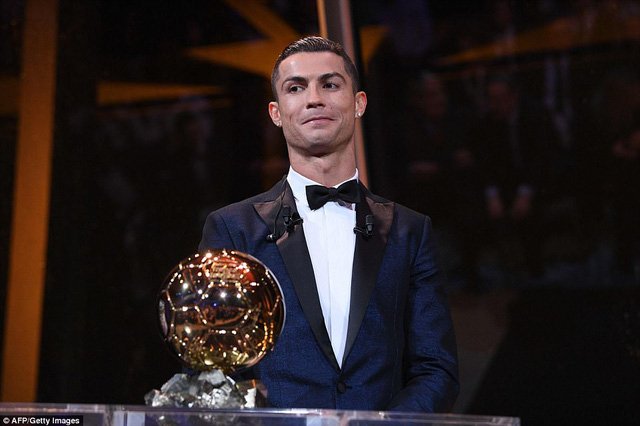 C.Ronaldo áp đảo trong cuộc bầu chọn Quả bóng vàng 2017