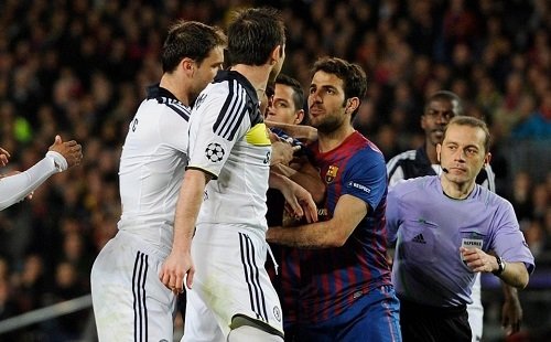 Lampard và Fabregas không ít lần cãi cự trên sân.