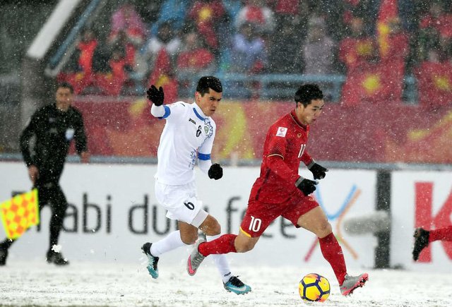 U23 Việt Nam thể hiện tinh thần chiến đấu tuyệt vời giữa mưa tuyết