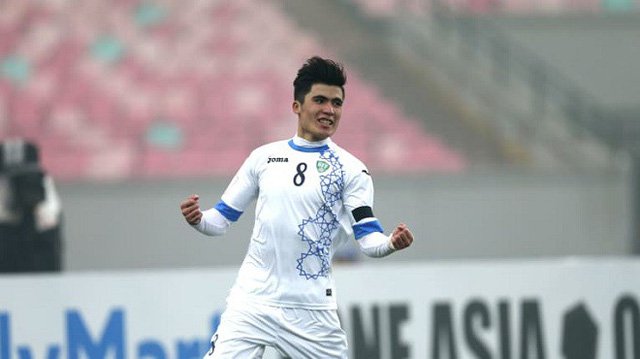 Jasurbek Yakhshiboev từng lập cú đúp vào lưới U23 Nhật Bản