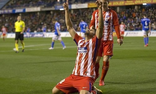 Costa hạnh phúc với bàn thắng đầu tiên cho Atletico sau 1.344 ngày.