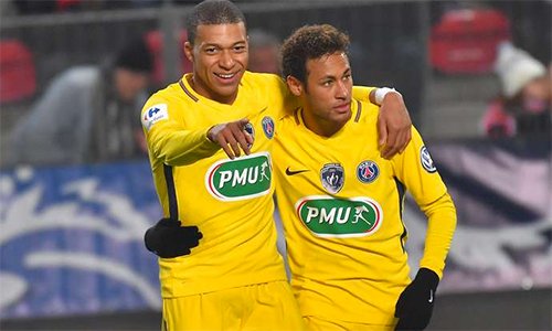 Neymar, Mbappe lập công, PSG đại thắng ở Cup Quốc gia