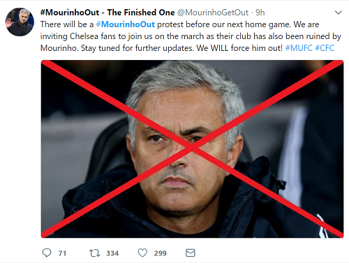 Chiến dịch đòi sa thải Mourinho lan rộng sau khi Man Utd thua Newcastle. .