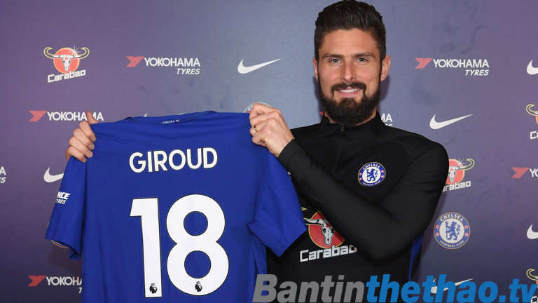 Giroud gia nhập Chelsea với giá 18 triệu bảng