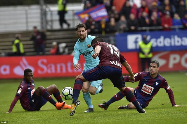 Lionel Messi bỏ lỡ khá nhiều cơ hội ở trận đấu này
