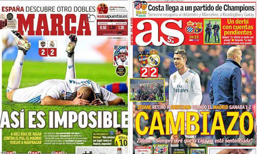 Truyền thông Tây Ban Nha đua nhau "đánh phủ đầu" Real Madrid