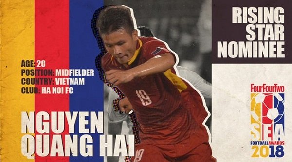 Quang Hải là ứng viên nặng ký cho danh hiệu Cầu thủ trẻ hay nhất ĐNA 2017