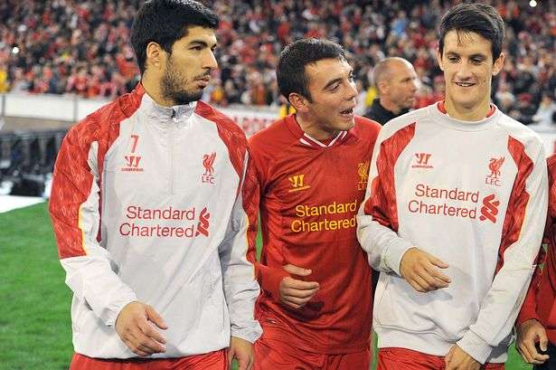 Suarez, Iago Aspas và Luis Alberto (từ trái qua phải) thời còn thi đấu cho Liverpool