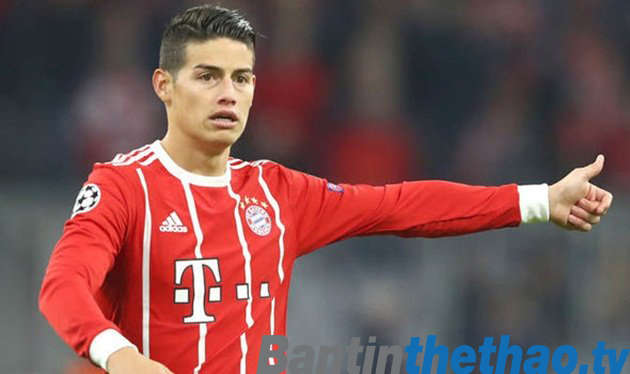 Bayern Munich sẽ không quyết định mua đứt James Rodriguez trong năm nay