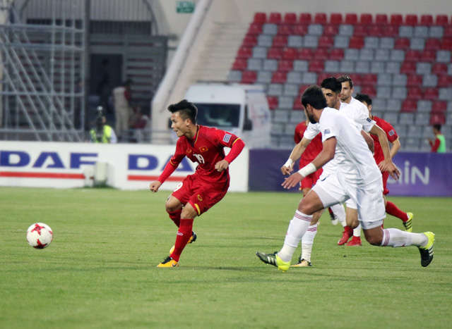 Quang Hải chưa ghi bàn, nhưng vẫn đóng góp đáng kể cho đội tuyển Việt Nam trong trận đấu với Jordan