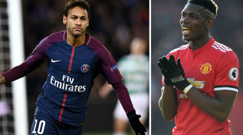 Neymar và Pogba là hai bản hợp đồng bom tấn của bóng đá thế giới. 