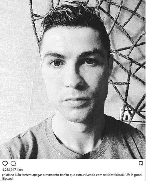 Ronaldo viết tâm tư trên Instagram cá nhân.