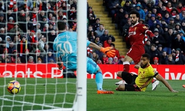  Salah chói sáng với 4 bàn thắng vào lưới Watford. 