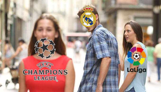 Real chợt lãng quên "người tình" La Liga, để hướng đến mục tiêu Champions League. Nhà đương kim vô địch chỉ còn cách chức vô địch thứ ba liên tiếp đúng hai trận