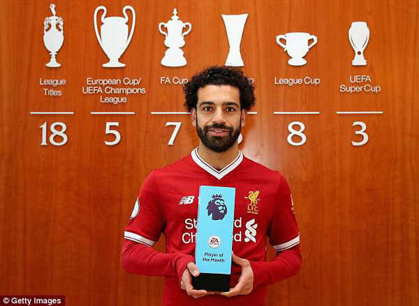 Sốc với số giải thưởng Mohamed Salah nhận được ở mùa giải này