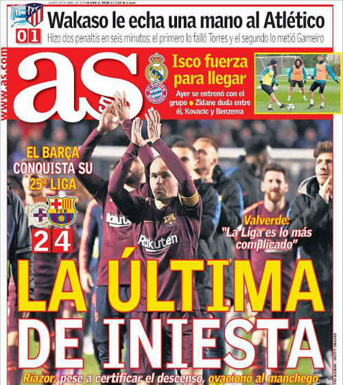 Iniesta là điểm nhấn trong chức vô địch của Barca
