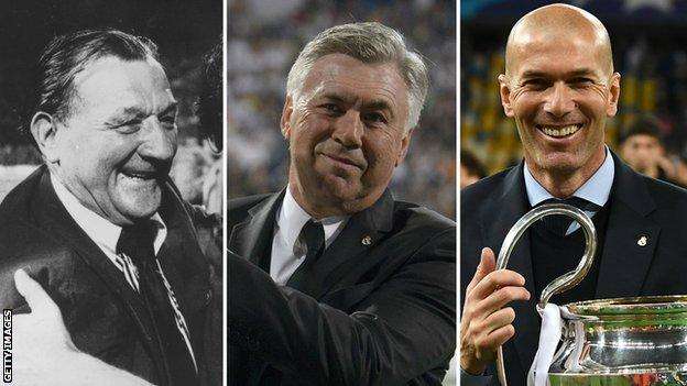 Zidane gia nhập các HLV lão làng, Ancelotti và Bob Paisley 3 lần giành C1, nhưng anh khác biệt hơn 3 năm liên tiếp với cùng 1 CLB