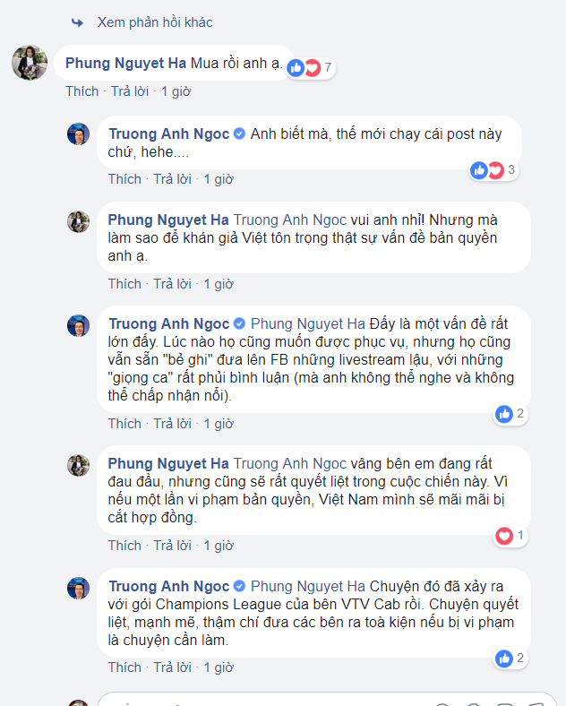  Bình luận đáng chú ý của Facebooker Phung Nguyet Ha trong status trên