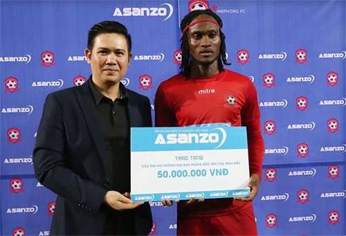 Fagan từng là cầu thủ nhận được 50 triệu tiền thưởng nóng từ “Bầu Tam” Asanzo