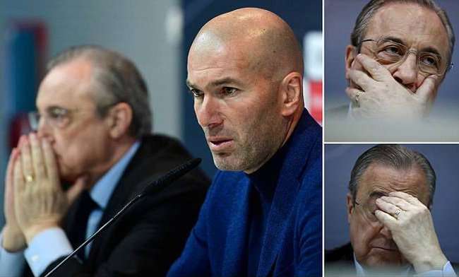 Chủ tịch Perez không nghĩ đến tình huống Zidane bất ngờ bỏ Real