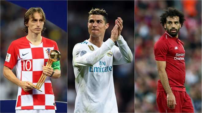 Danh sách top 3 đề cử The Best - Cầu thủ hay nhất thế giới của FIFA 2018: Luka Modric, Ronaldo và Salah